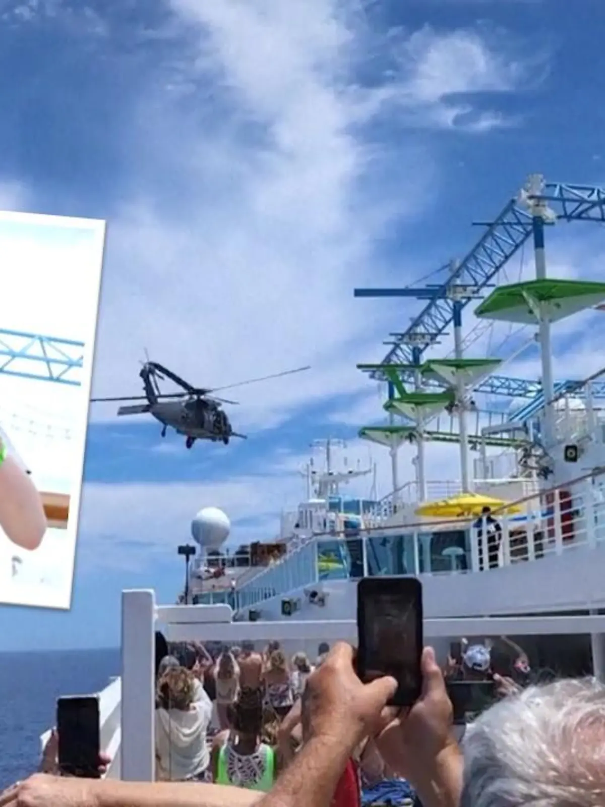 Die US-Luftwaffe rettet Aiden vom Kreuzfahrtschiff