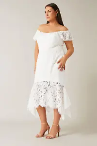 Spitzenkleid in Midi-Länge