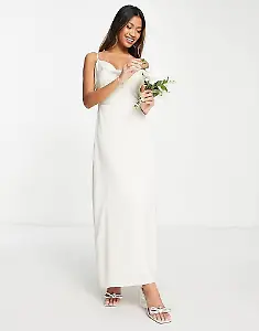 Maxi-Trägerkleid aus Satin