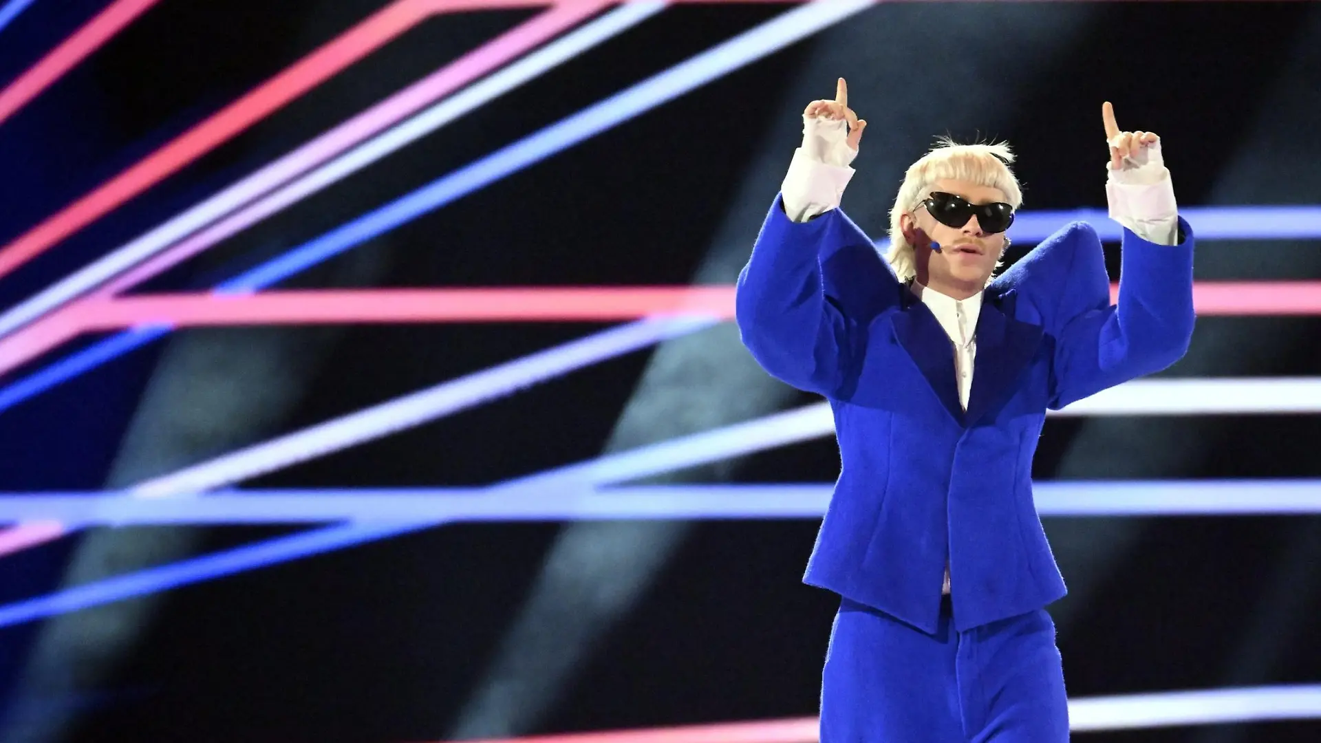 Joost Klein representing the Netherlands with the song Europapa is presented before a dress rehearsal of the Grand Final of the Eurovision Song Contest 2024 in Malmö, Sweden, on May 10, 2024. LEHTIKUVA / ANTTI AIMO-KOIVISTO - FINLAND OUT. NO THIRD PARTY SALES.