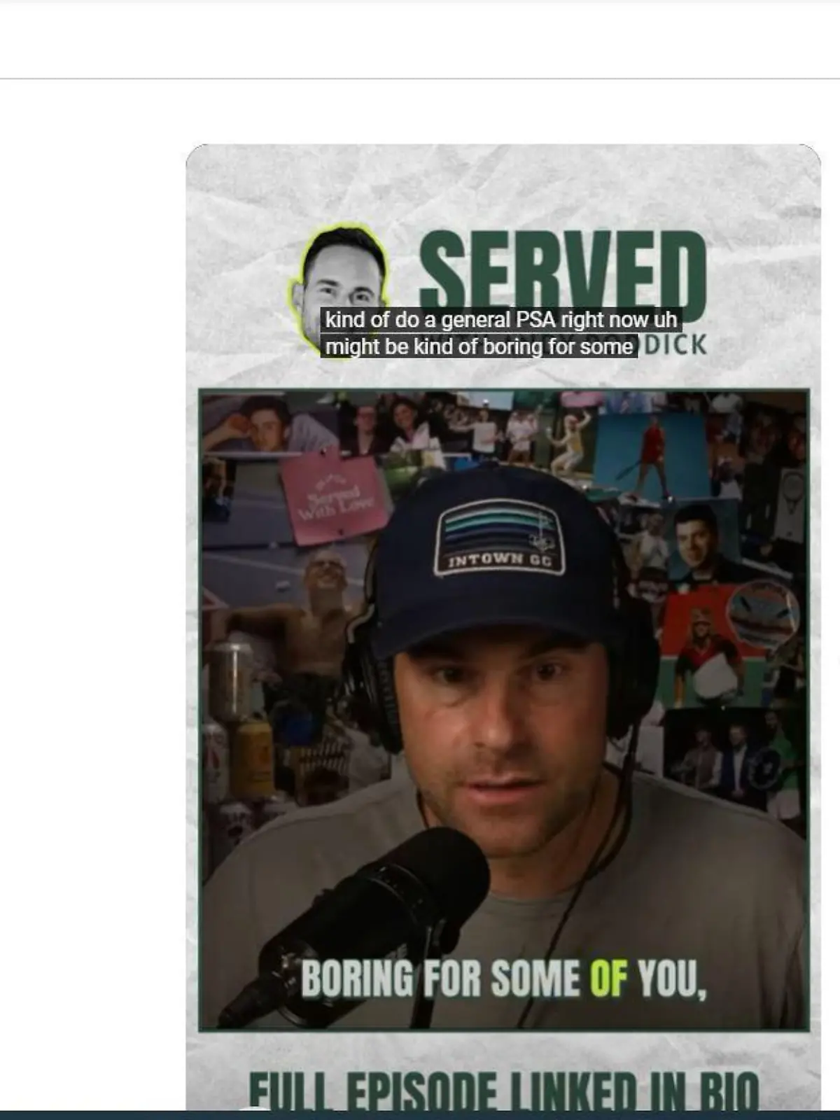 Andy Roddick in seinem Podcast "Served with Andy Roddick"