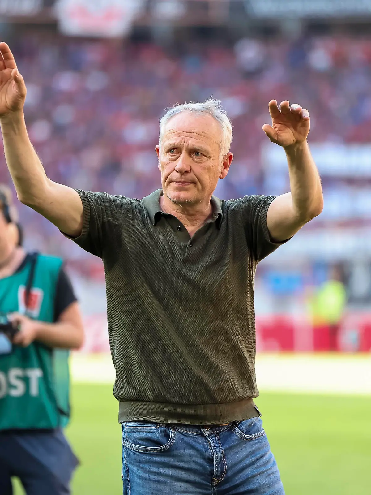 Christian Streich SC Freiburg, Trainer nach dem Spiel , Fussball, 1. Bundesliga, 33.Spieltag, 2023/2024, SC Freiburg vs. 1. FC Heidenheim, 11.05.2024, Europa-Park Stadion , Freiburg im Breisgau, Deutschland DFL REGULATIONS PROHIBIT ANY USE OF PHOTOGRAPHS AS IMAGE SEQUENCES AND/OR QUASI-VIDEO. Freiburg im Breisgau Europa-Park Stadion Baden-Wuerttemberg Deutschland *** Christian Streich SC Freiburg, Coach after the match , Soccer, 1 Bundesliga, Matchday 33, 2023 2024, SC Freiburg vs 1 FC Heidenheim, 11 05 2024, Europa Park Stadion , Freiburg im Breisgau, Germany DFL REGULATIONS PROHIBIT ANY USE OF PHOTOGRAPHS AS IMAGE SEQUENCES AND OR QUASI VIDEO Freiburg im Breisgau Europa Park Stadion Baden Wuerttemberg Germany Copyright: xGrantxHubbsx