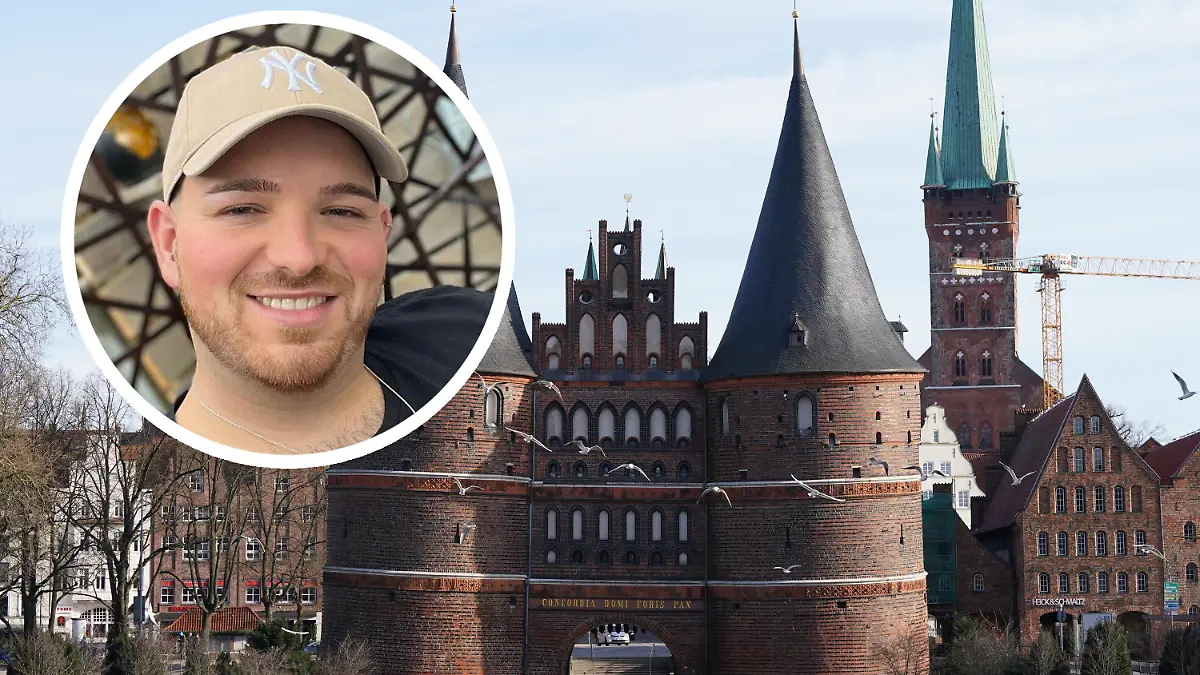 ARCHIV - 29.01.2024, Schleswig-Holstein, Lübeck: Blick auf das Holstentor. Das Holstentor ist das Wahrzeichen der Hansestadt Lübeck. Das Holstentor wurde zwischen 1464 und 1478 erbaut. (zu dpa: «Aktionskünstlerin will Schaumteppich um das Lübecker Holstentor legen») Foto: Marcus Brandt/dpa +++ dpa-Bildfunk +++