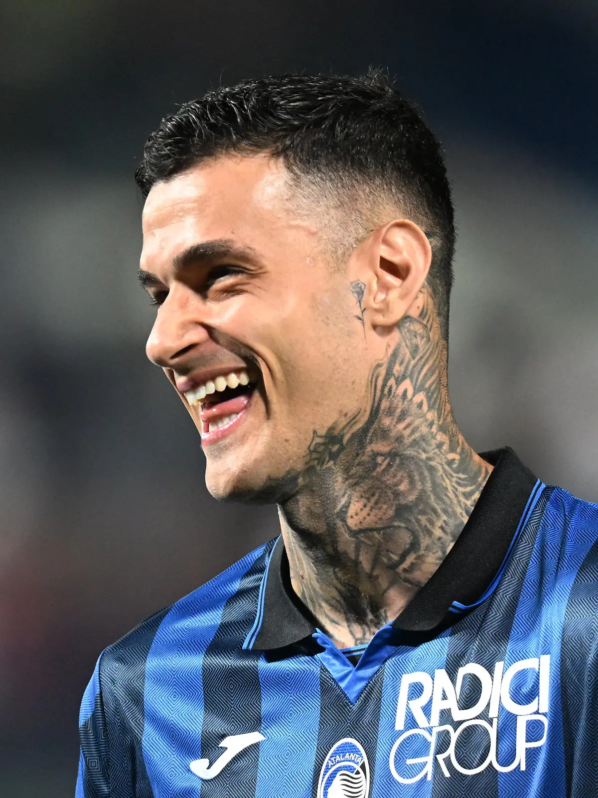 Soccer Football - Serie A - Atalanta v AS Roma - Stadio Atleti Azzurri, Bergamo, Italy - May 12, 2024 Atalanta's Gianluca Scamacca celebrates after the match REUTERS/Daniele Mascolo