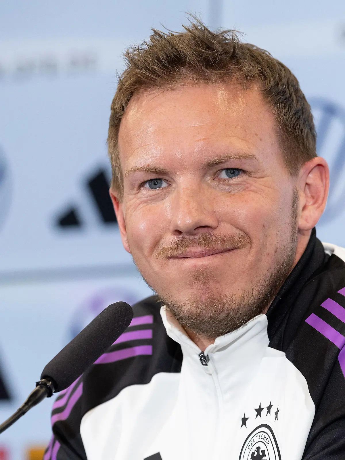 DFB - Pressekonferenz und Abschlusstraining der Nationalmannschaft Bundestrainer Julian Nagelsmann Deutschland. DFB-Pressekonferenz und Abschlusstraining vor dem Fußball-Testspiel zwischen Deutschland und der Niederlande auf dem DFB-Campus in Frankfurt am Main am 25. März 2024., Frankfurt am Main Hessen Deutschland DFB-Campus *** DFB press conference and final training of the national team national coach Julian Nagelsmann Germany DFB press conference and final training before the soccer test match between Germany and the Netherlands at the DFB Campus in Frankfurt am Main on March 25, 2024 , Frankfurt am Main Hessen Germany DFB Campus