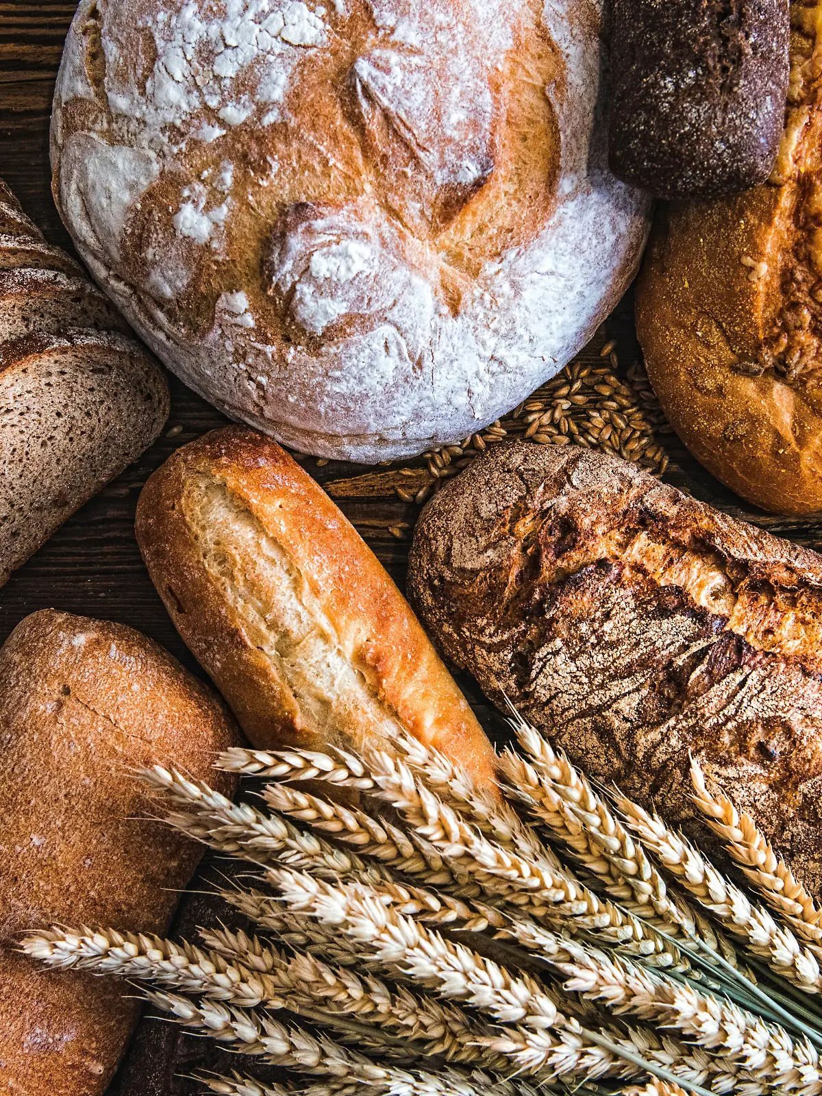 Variation an Brotlaiben dunkel & hell