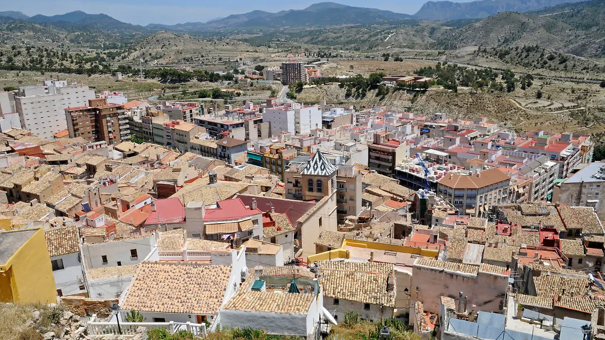Stadtansicht, Xixona, Jijona, Costa Blanca, Provinz Alicante, Spanien, Europa