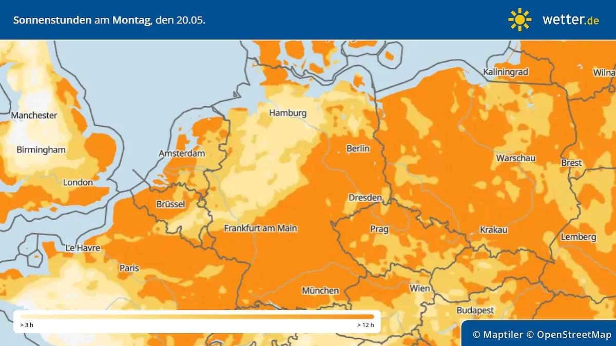 Sonnenschein am Pfingstmontag