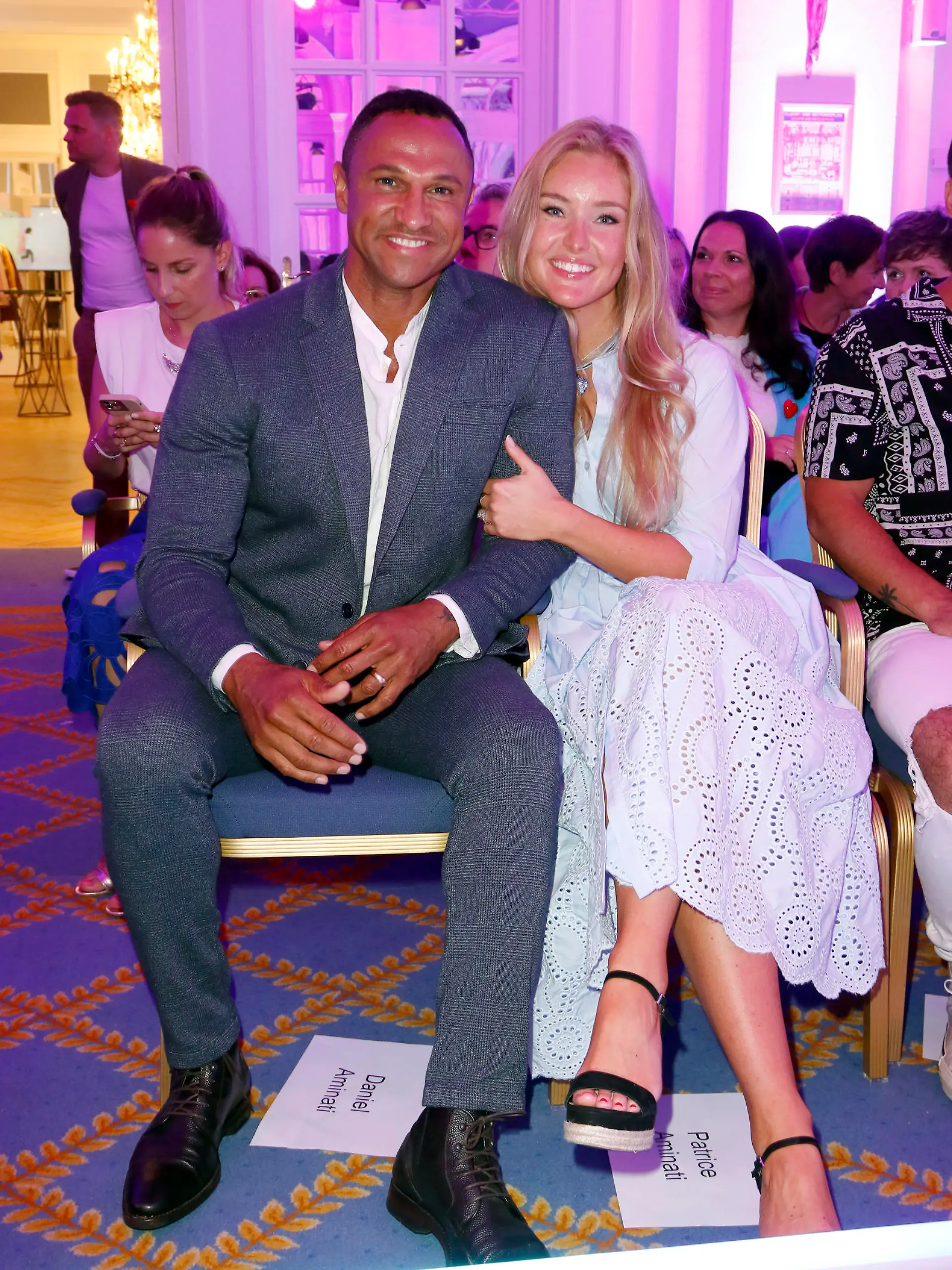 Daniel Aminati mit Ehefrau Patrice Aminati bei der Ernsting's Family Fashion Show im Hotel Atlantic. Hamburg, 19.06.2023