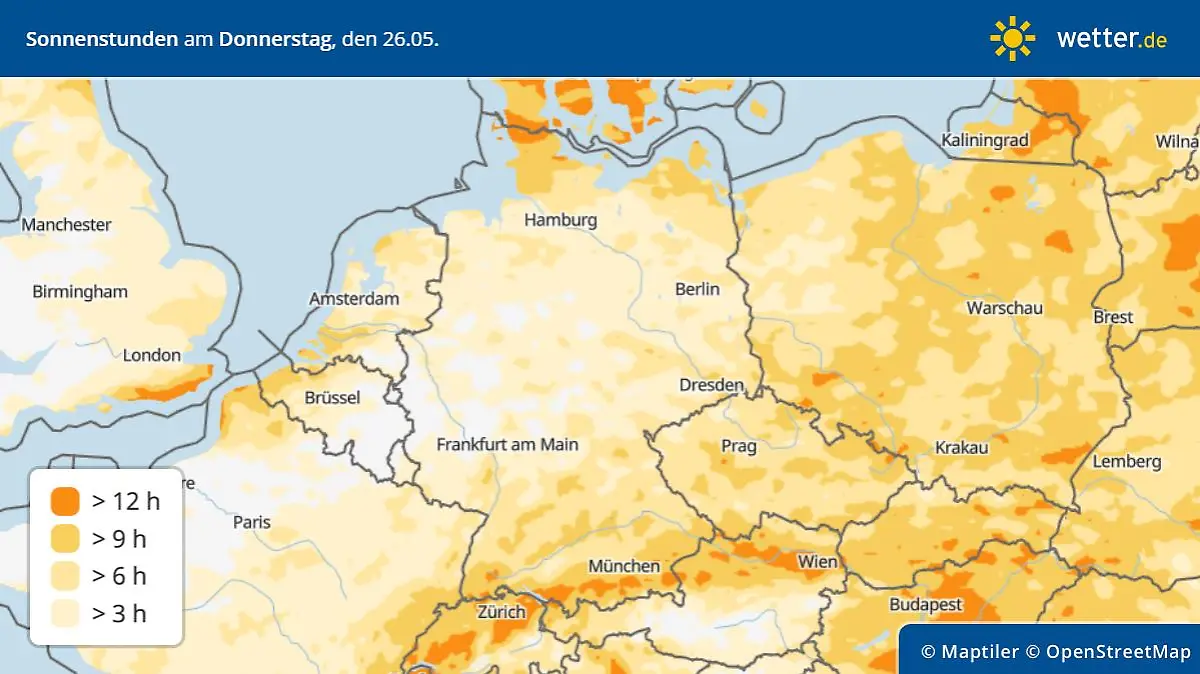 Wo scheint die Sonne an Christi Himmelfahrt?