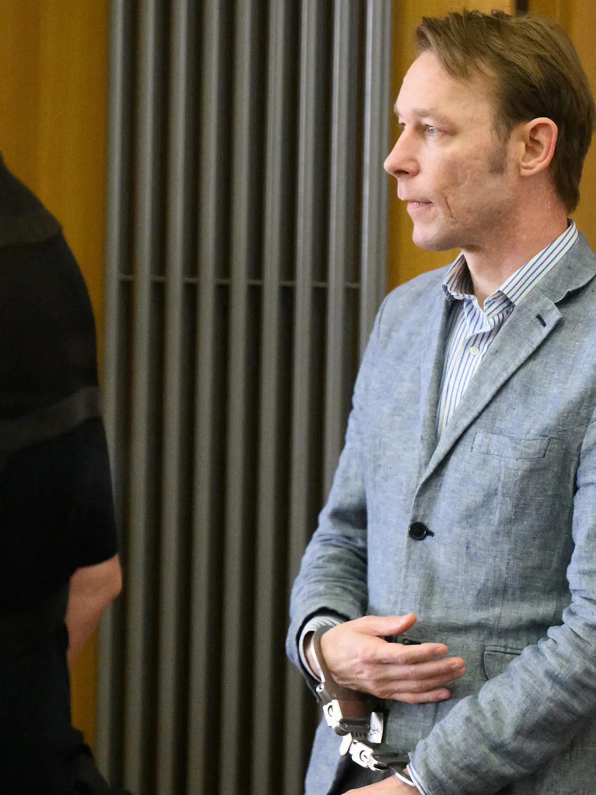 A man, a suspect in the disappearance of British toddler Madeleine McCann in Portugal, arrives at his trial on unrelated sexual assault charges in Braunschweig, Germany, May 15, 2024. Christian B., is charged with three counts of aggravated rape and two counts of sexual abuse of children in Portugal between December 12, 2000, and June 11, 2017.      Julian Stratenschulte/Pool via REUTERS