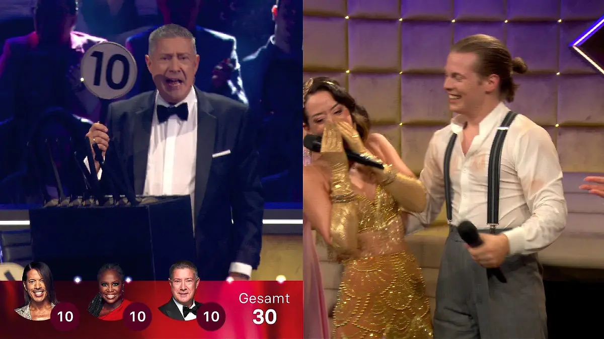 Punkteregen für Gabriel Kelly und Malika Dzumaev und ihren Charleston im „Let’s Dance“-Halbfinale