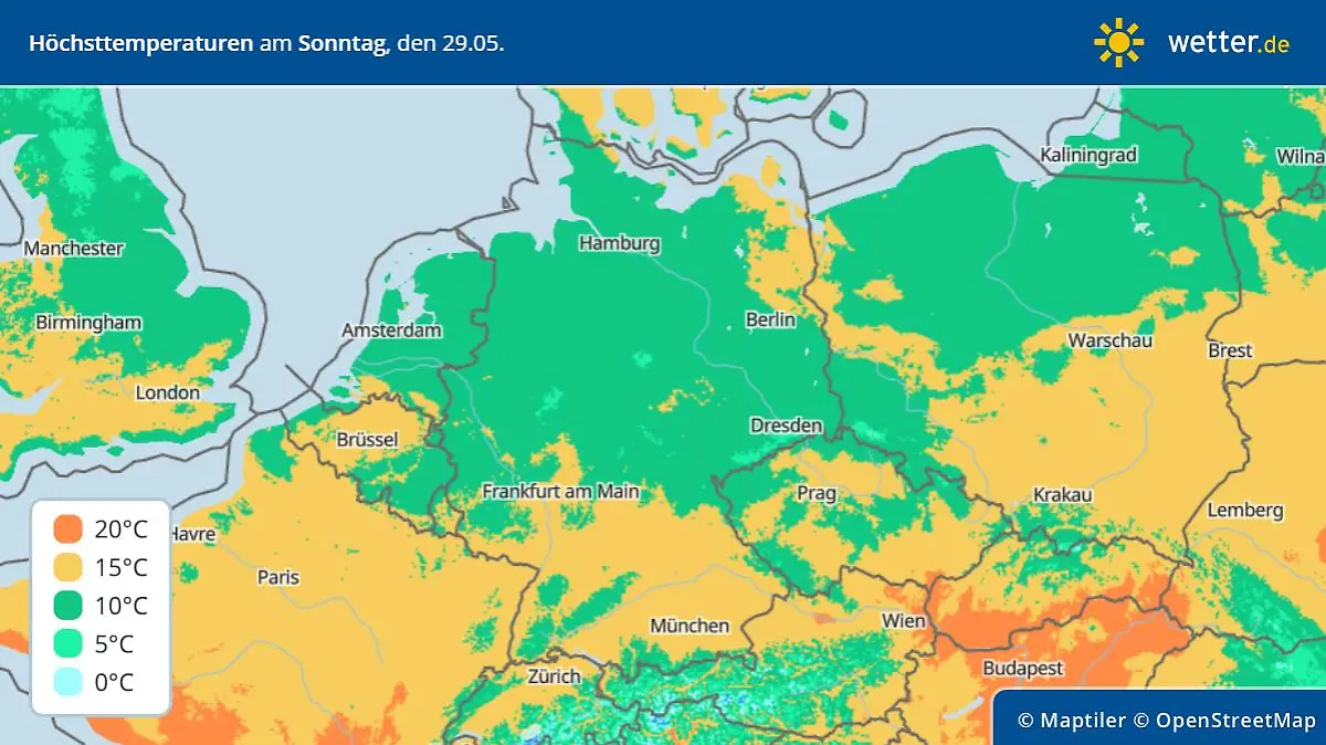 Es wird am letzten Mai-Wochenende richtig frisch in Deutschland.