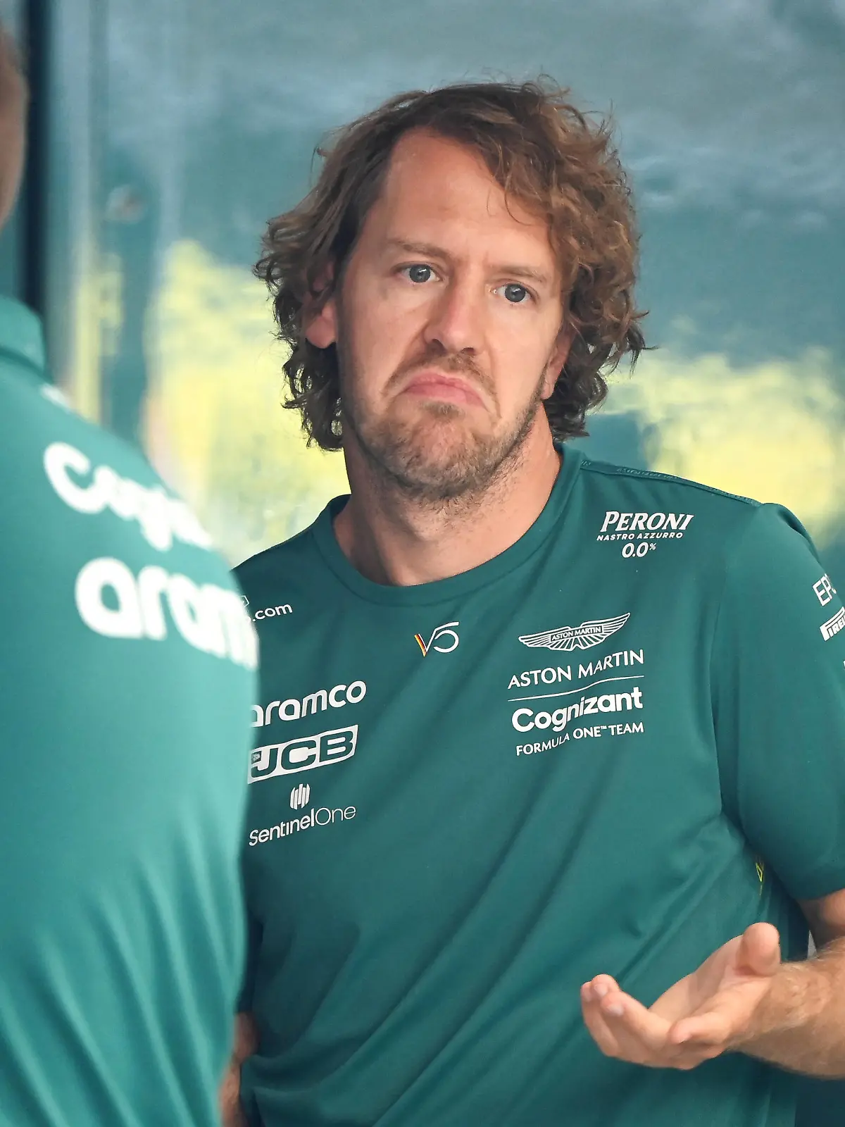 Formula 1 2022: Spanish GP CIRCUIT DE BARCELONA-CATALUNYA, SPAIN - MAY 19: Sebastian Vettel, Aston Martin in the Aston Martin garage during the Spanish GP at Circuit de Barcelona-Catalunya on Thursday May 19, 2022 in Barcelona, Spain. Photo by Mark Sutton / Sutton Images Images PUBLICATIONxINxGERxSUIxAUTxHUNxONLY GP2206_142759DSC_8293 