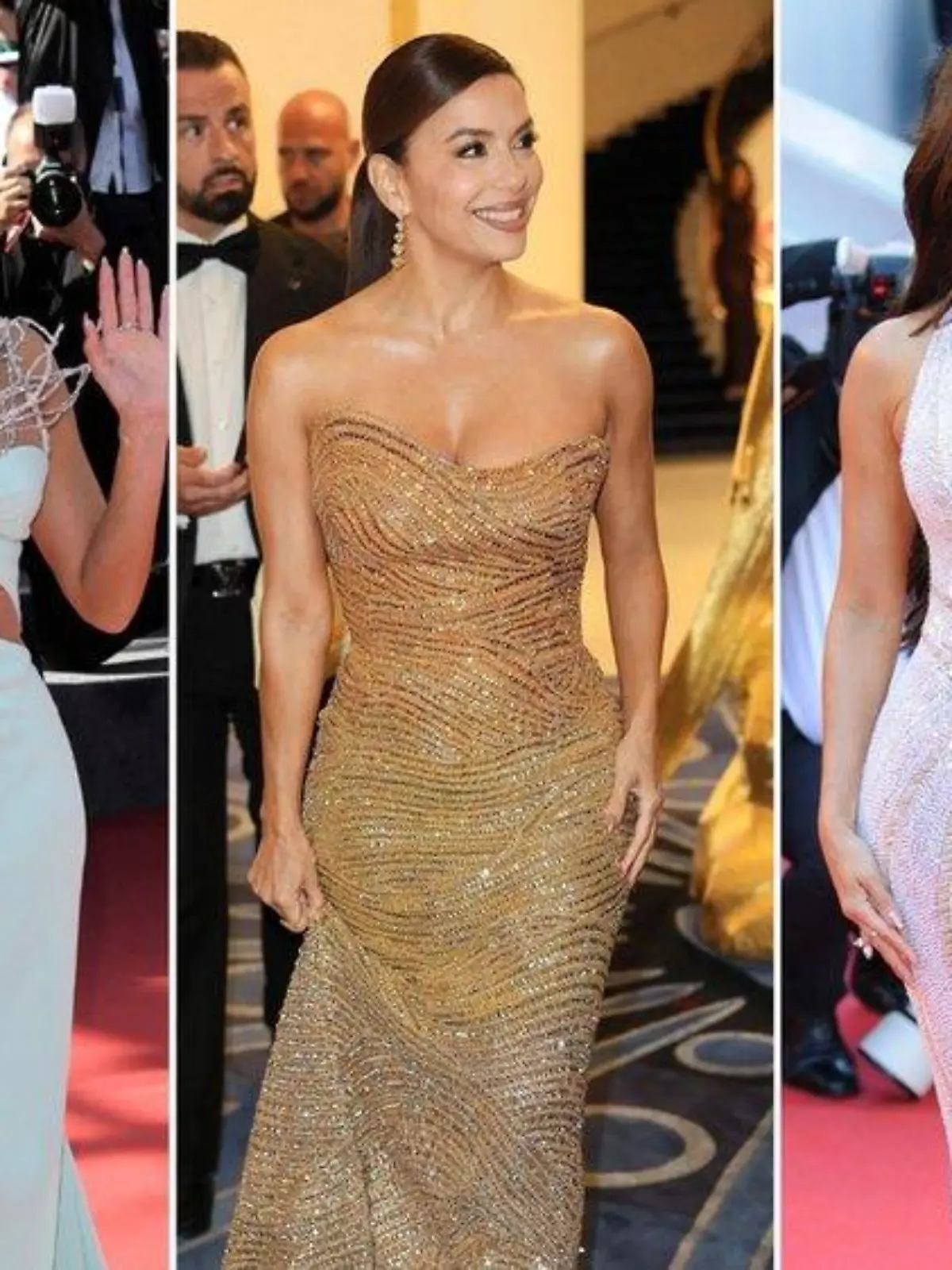 In Blau, Gold und Silber: Eva Longoria und ihre Cannes-Looks