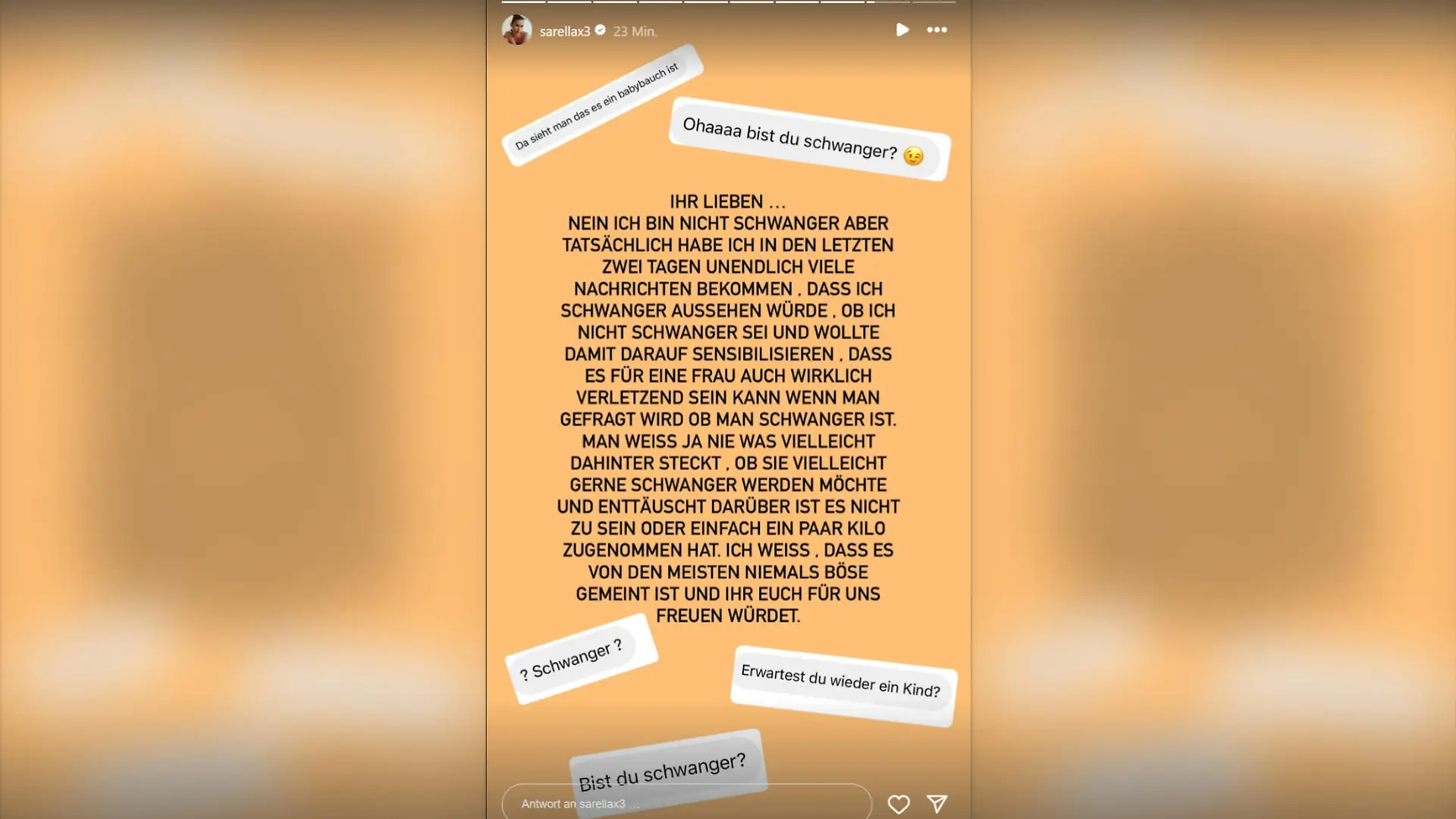 Sarah Engels' Statement