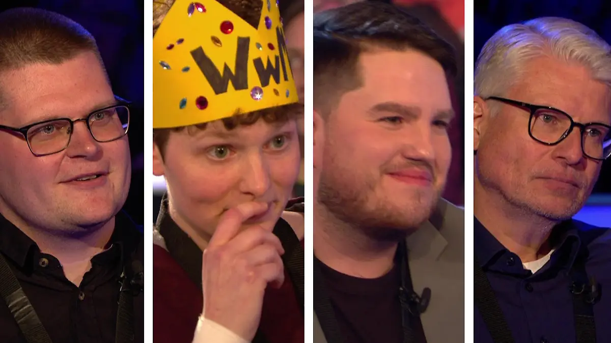 Tom Ullrich, Eva Veeser, Adrian Gruber und Michael Maurus - sie alle wurden im ersten „Wer wird Millionär?“-Pfingstspecial von Moderator Günther Jauch überrascht.