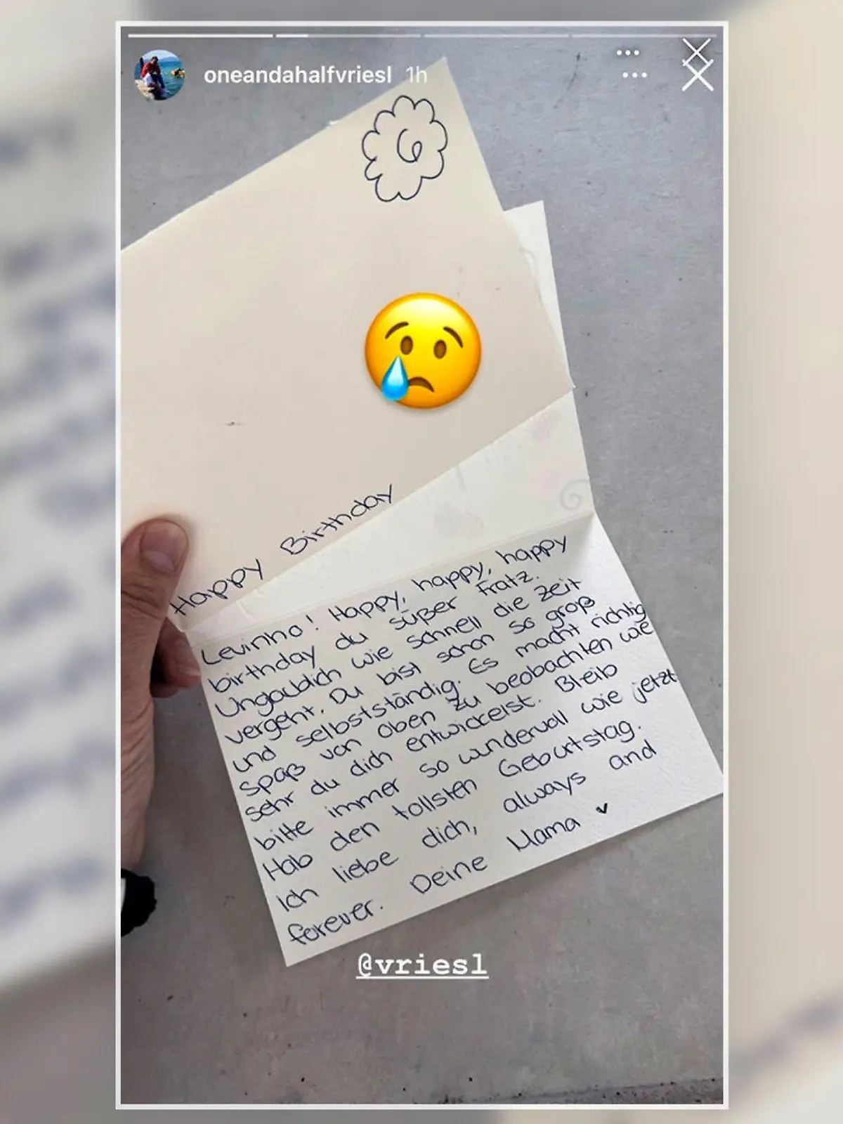 Brief von Hand geschrieben