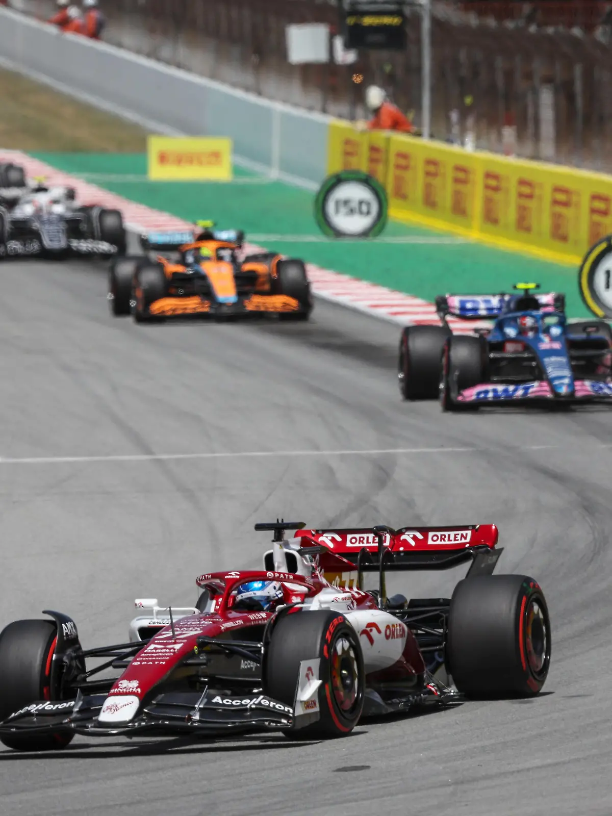 77 BOTTAS Valtteri fin, Alfa Romeo F1 Team ORLEN C42, action during the Formula 1 Pirelli Grand Premio de Espana 2022, 6th round of the 2022 FIA Formula One World Championship, WM, Weltmeisterschaft on the Circuit de Barcelona-Catalunya, from May 20 to 22, 2022 in Montmelo, Spain - F1 - SPANISH GRAND PRIX 2022 - RACE DPPI/Panoramic PUBLICATIONxNOTxINxFRAxITAxBEL GOOD2524 