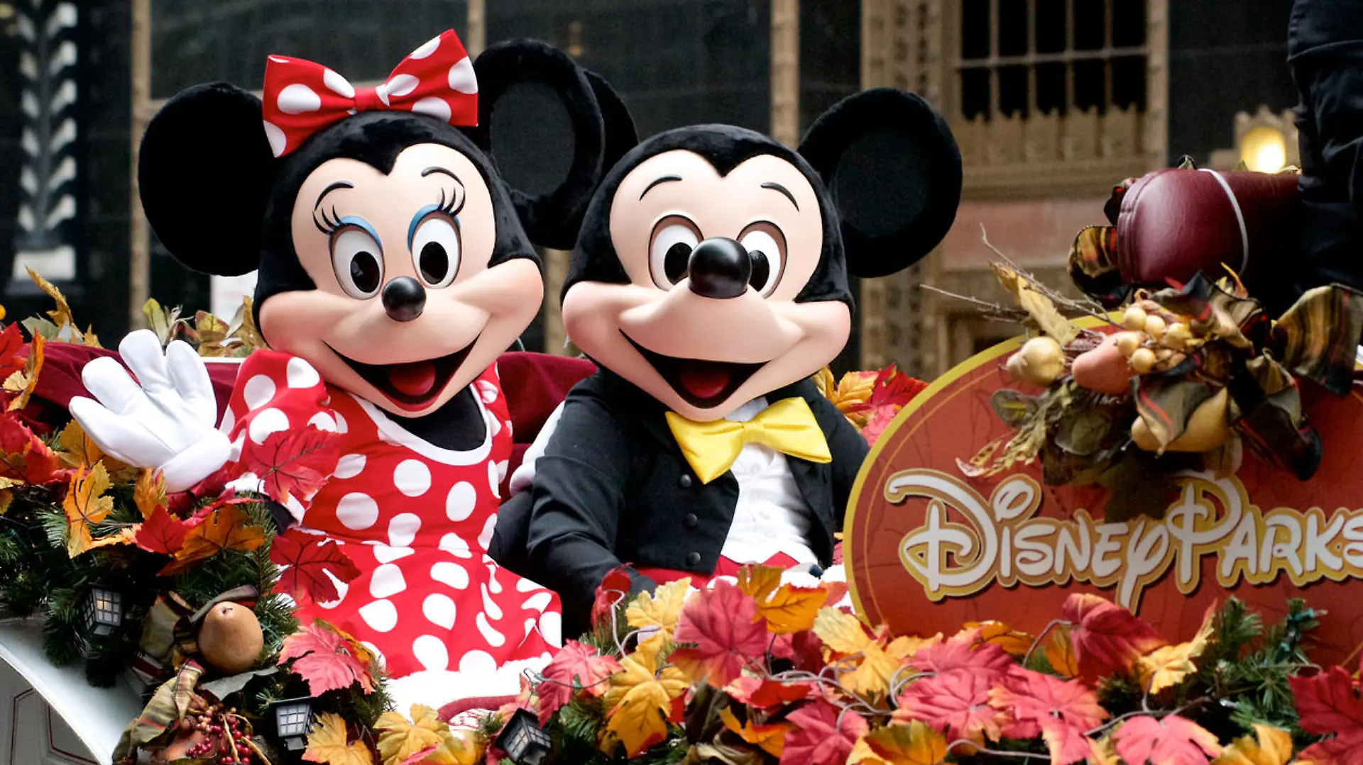 Philadelphia, PA, USA - November 27, 2014: Disney's Mickey and Mini Mouse participate in the Thanksgiving Day Parade in Philadelphia.
