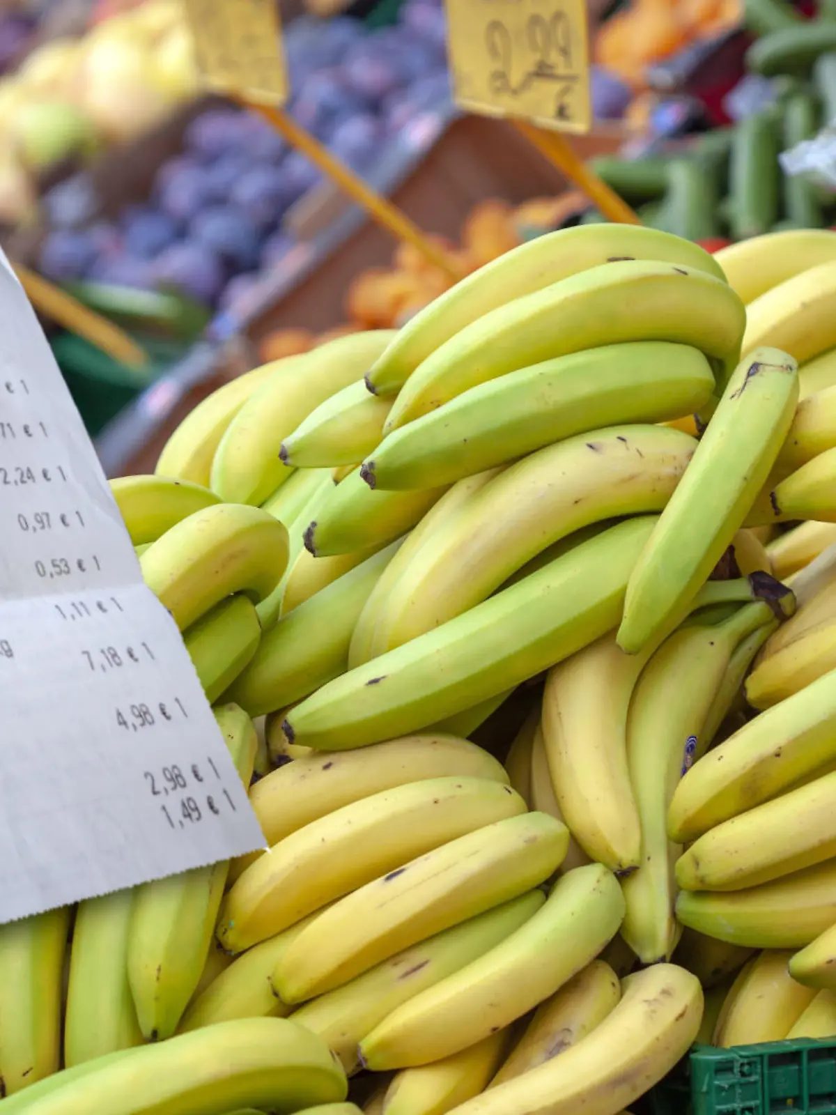 Auf einem Kassenbon ist zu sehen, dass eine Aldi-Kundin fast 16 Kilogramm Bananen gekauft hat