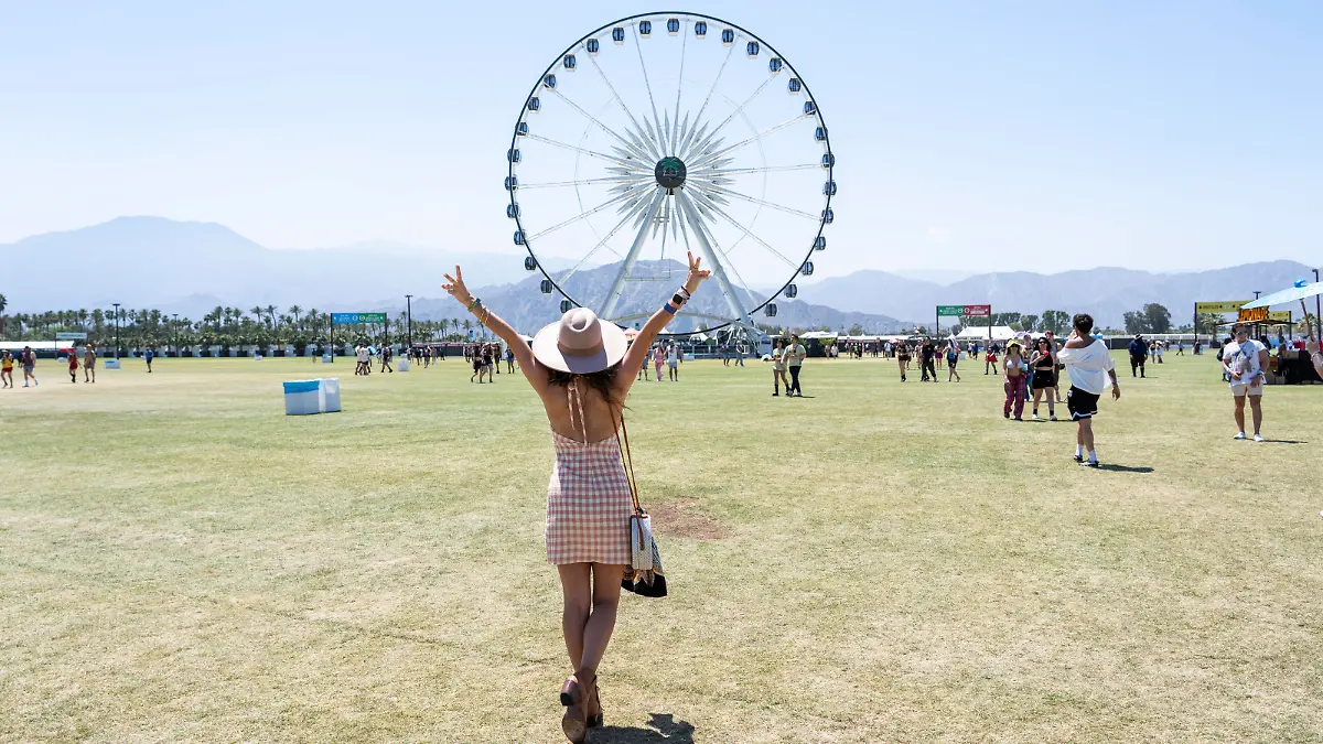Festivalgoers are seen during the second weekend of the Coachella Valley Music and Arts Festival on Saturday, April 20, 2024, at the Empire Polo Club in Indio, Calif. (Photo by Amy Harris/Invision/AP)