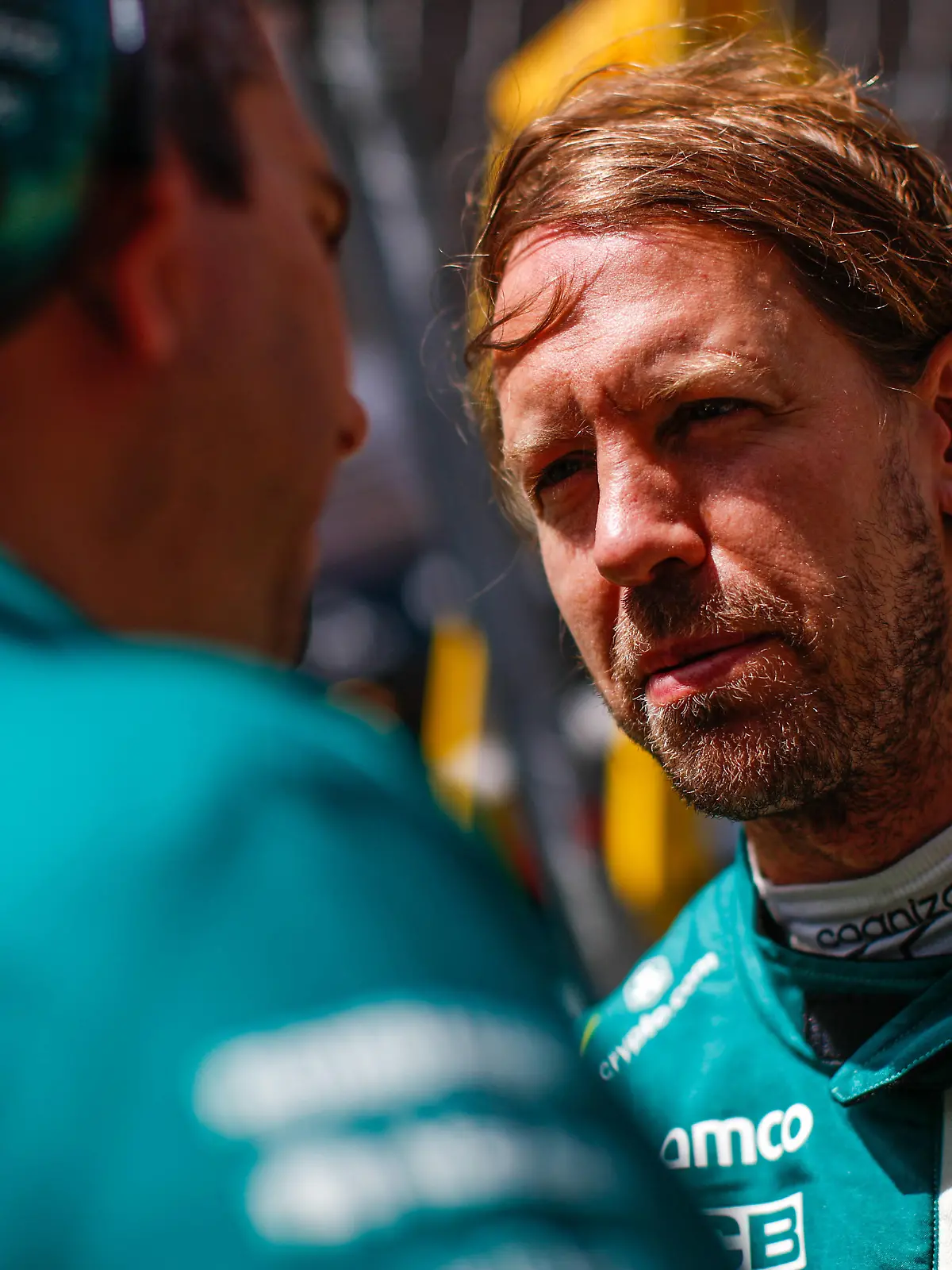  Formula 1 2022: Spanish GP CIRCUIT DE BARCELONA-CATALUNYA, SPAIN - MAY 22: Sebastian Vettel, Aston Martin, on the grid during the Spanish GP at Circuit de Barcelona-Catalunya on Sunday May 22, 2022 in Barcelona, Spain. Photo by Zak Mauger / LAT Images Images PUBLICATIONxINxGERxSUIxAUTxHUNxONLY GP2206_123347_56I1334