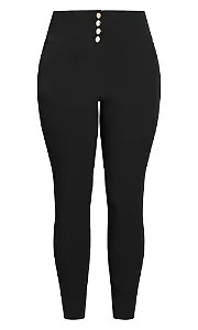 Evans Black High Waisted Skinny Trouser