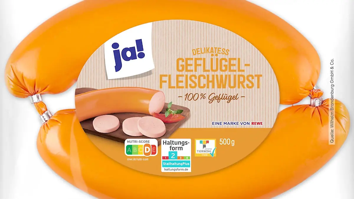 Zurückgerufene "Ja-Fleischwurst"