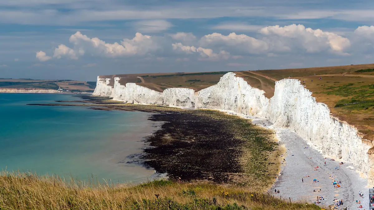 Weisse Kreidefelsen in der Nähe von Eastbourne an der Südküste Englands