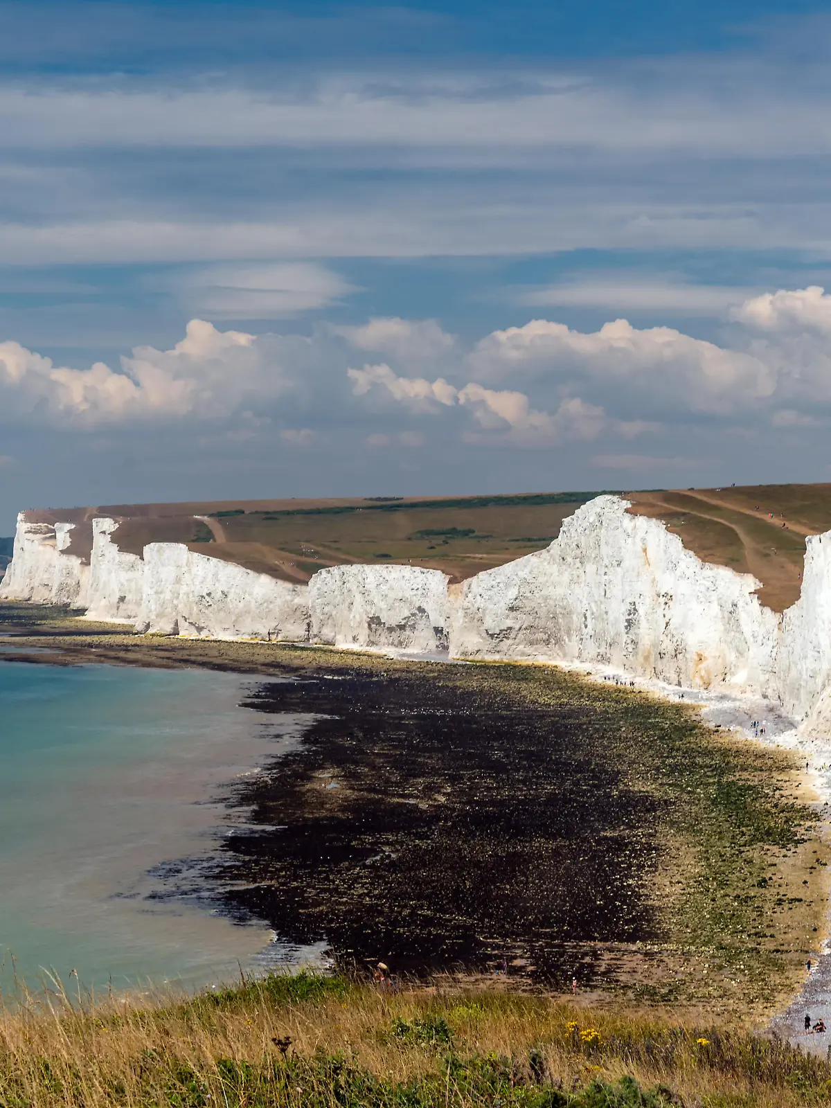 Weisse Kreidefelsen in der Nähe von Eastbourne an der Südküste Englands