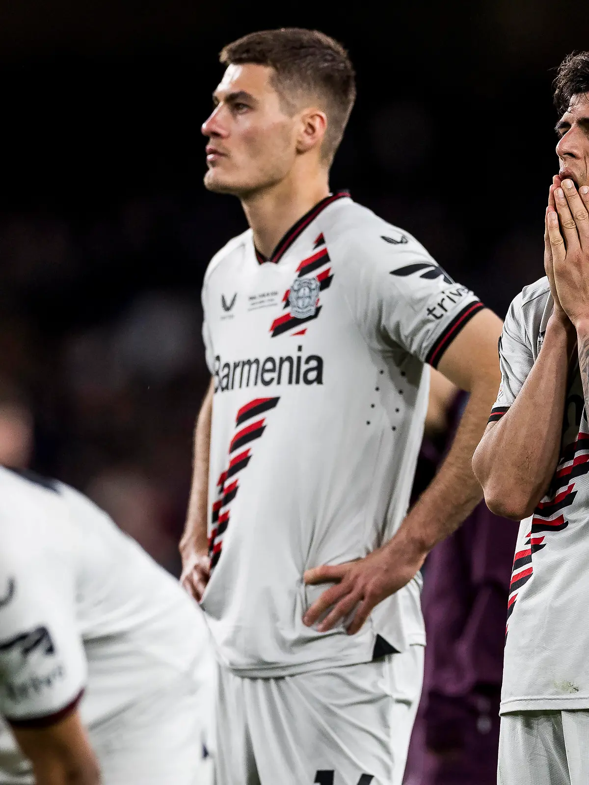2024 UEFA EUROPA LEAGUE FINAL: Atalanta Bergamo - Bayer 04 Leverkusen 22.05.2024 Piero Hincapie Bayer 04 Leverkusen, 33 und Patrik Schick Bayer 04 Leverkusen, 14 enttäuscht über die Niederlage. 2024 UEFA EUROPA LEAGUE FINAL: Atalanta Bergamo - Bayer 04 Leverkusen, Dublin, Dublin Arena Aviva Stadium am 22.05.2024 *** 2024 UEFA EUROPA LEAGUE FINAL Atalanta Bergamo Bayer 04 Leverkusen 22 05 2024 Piero Hincapie Bayer 04 Leverkusen, 3 3 and Patrik Schick Bayer 04 Leverkusen, 14 disappointed with defeat 2024 UEFA EUROPA LEAGUE FINAL Atalanta Bergamo Bayer 04 Leverkusen, Dublin, Dublin Arena Aviva Stadium on 22 05 2024 Copyright: xBEAUTIFULxSPORTS/Wunderlx