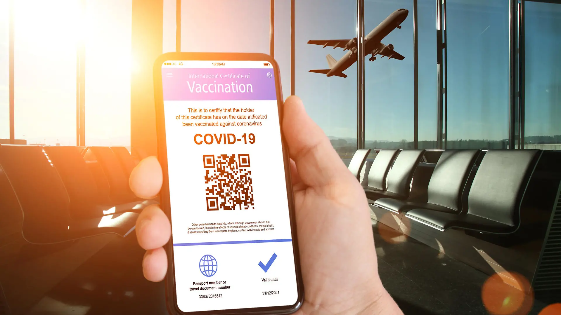 Immunity passport covid-19 vaccination travel mobile phone