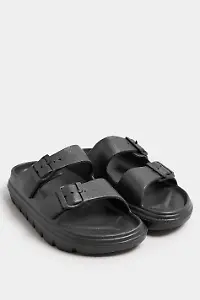Yours Clothing EVA-Sandalen in Schwarz