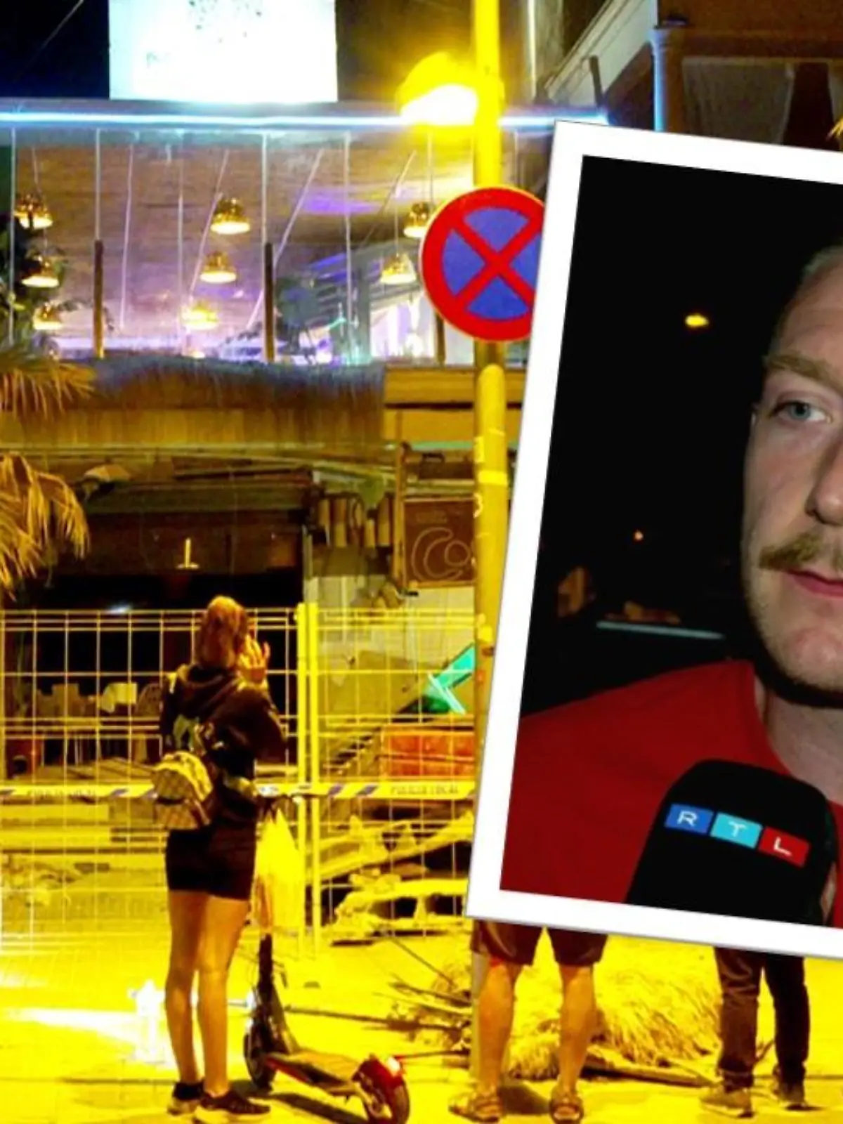 Im Medusa Beach Club auf Höhe des Balneario 1 ist am Donnerstagabend (23.5.) gegen 20 Uhr das Obergeschoss eingestürzt. Dort befand sich eine Terrasse.