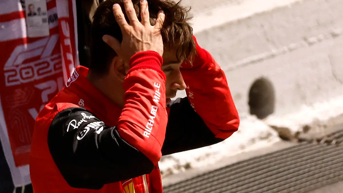 Formula One F1 - Spanish Grand Prix - Circuit de Barcelona-Catalunya, Barcelona, Spain - May 22, 2022 Ferrari's Charles Leclerc after retiring from the race REUTERS/Albert Gea