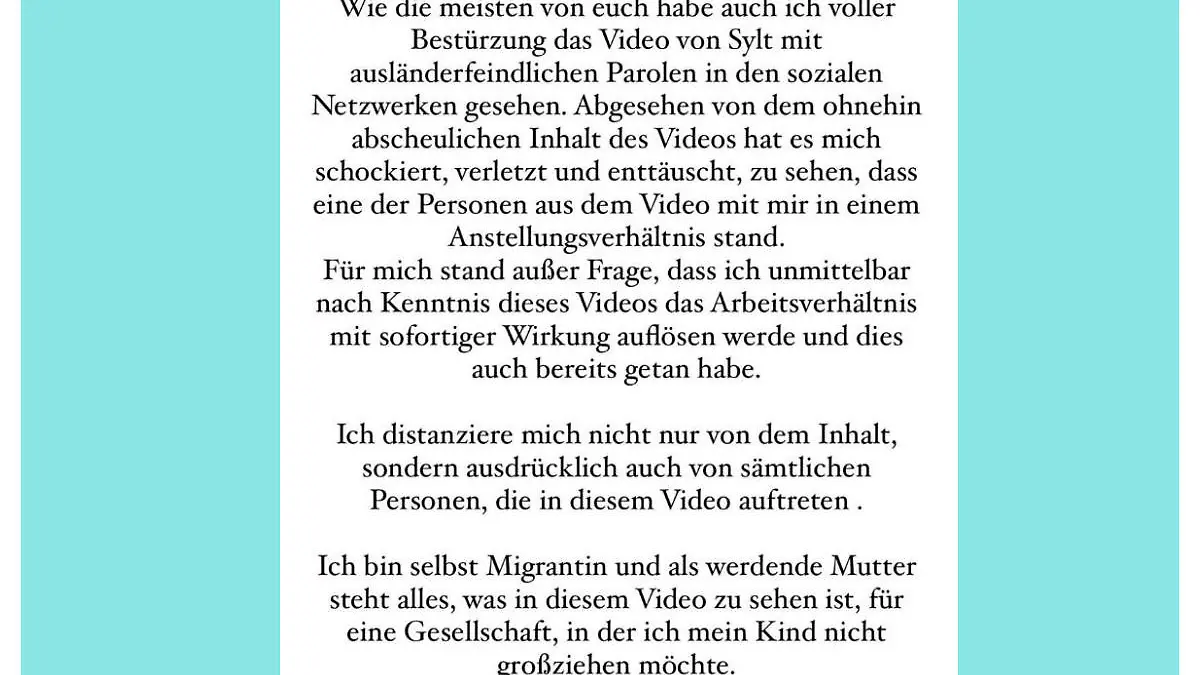 Milena Karl äußert sich zum Sylter Nazi-Skandal
