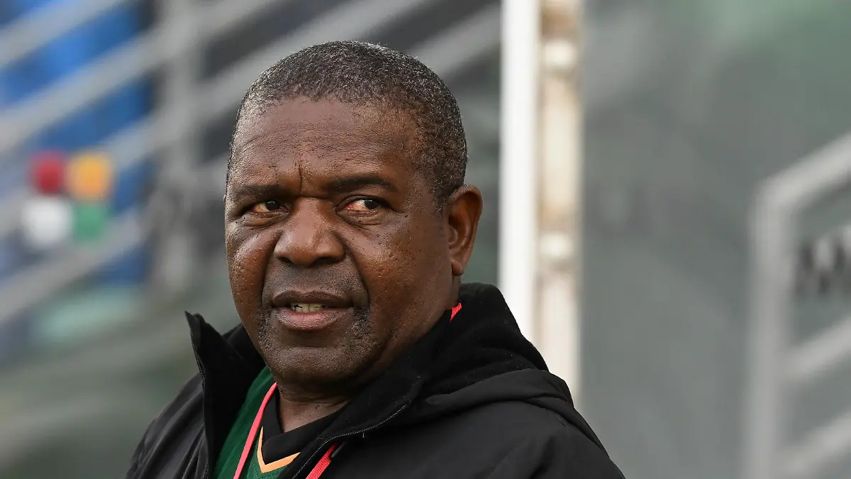 TALLAGHT, IRELAND - JUNE 22: Zambia international women's team manager, Bruce Mwape pictured during the women's international football friendly game between Republic of Ireland and Zambia at Tallaght Stadium on June 22, 2023 in Tallaght, Ireland. (Photo by Charles McQuillan/Getty Images)
