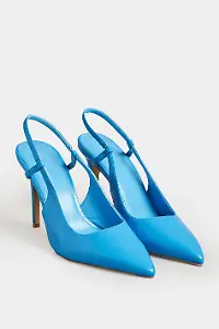 Pumps mit normaler Passform und Fersenriemen in Blau