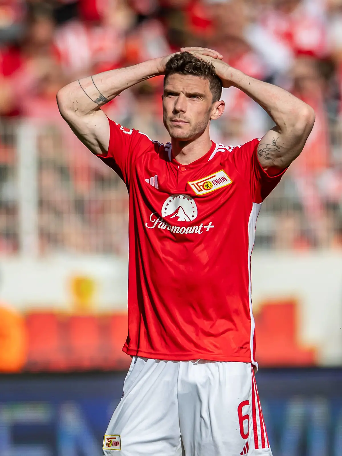 1. Fußball Bundesliga, 1. FC Union Berlin vs VfL Bochum Berlin, 05.05.2024 Robin Gosens 1. FC Union Berlin, 6 frustriert nach dem spiel 1. Fußball Bundesliga, 1. FC Union Berlin vs VfL Bochum, Stadion An der Alten Försterei, Berlin 05.05.2024 DFL REGULATIONS PROHIBIT ANY USE OF PHOTOGRAPHS AS IMAGE SEQUENCES AND/OR QUASI-VIDEO. *** 1 Soccer Bundesliga, 1 FC Union Berlin vs VfL Bochum Berlin, 05 05 2024 Robin Gosens 1 FC Union Berlin, 6 frustrated after the match 1 Soccer Bundesliga, 1 FC Union Berlin vs VfL Bochum, Stadion An der Alten Försterei, Berlin 05 05 2024 DFL REGULATIONS PROHIBIT ANY USE OF PHOTOGRAPHS AS IMAGE SEQUENCES AND OR QUASI VIDEO Copyright: xBEAUTIFULxSPORTS/LucianoxLimax
