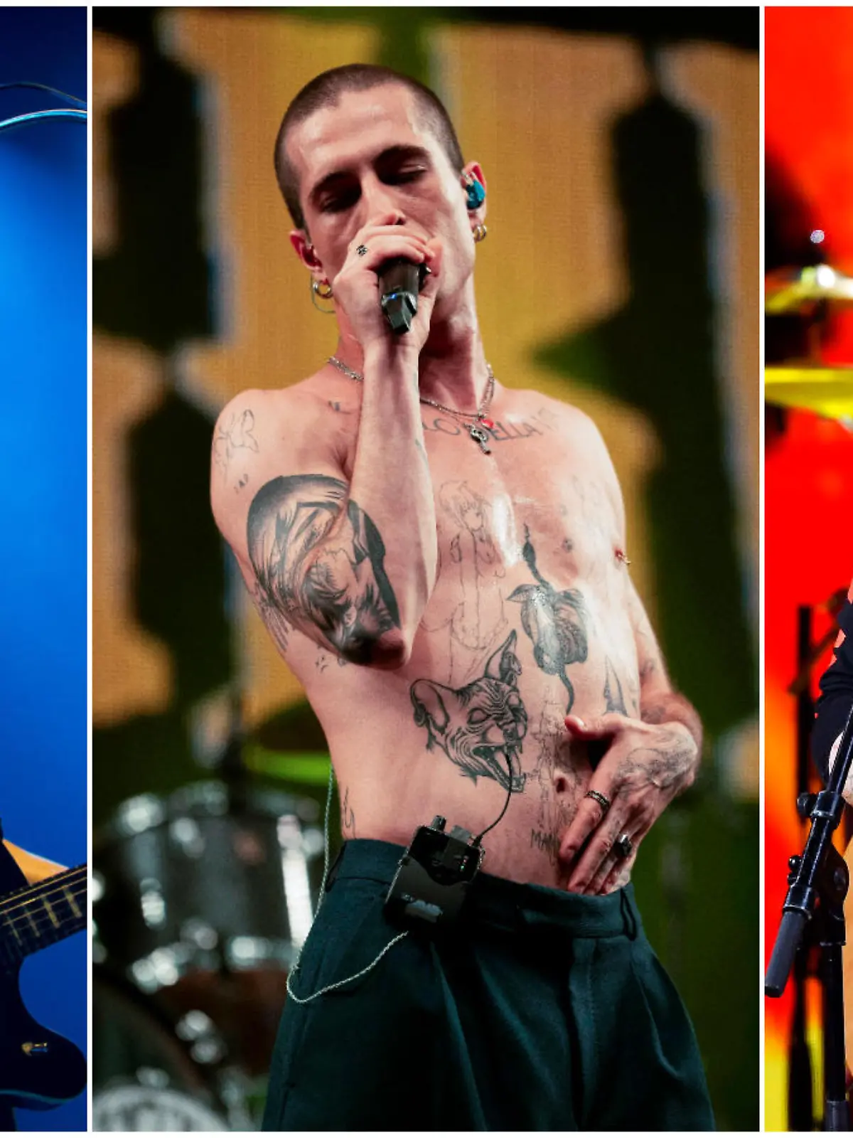 Farin Urlaub, Damian David und Ed Sheeran (Collage)