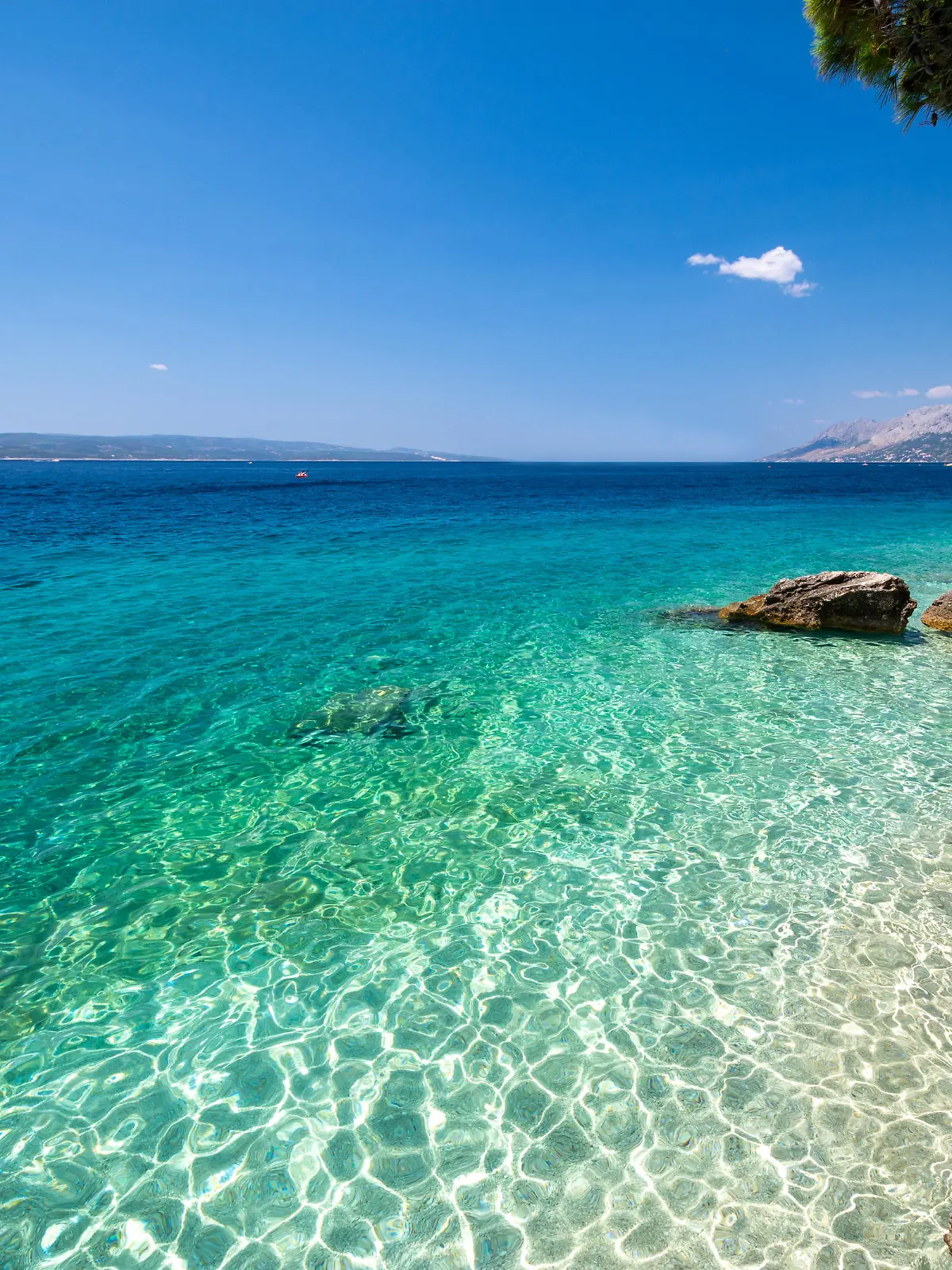 beautiful coast of Adriatic sea on Makarska riviera in Dalmatia region in Croatia
