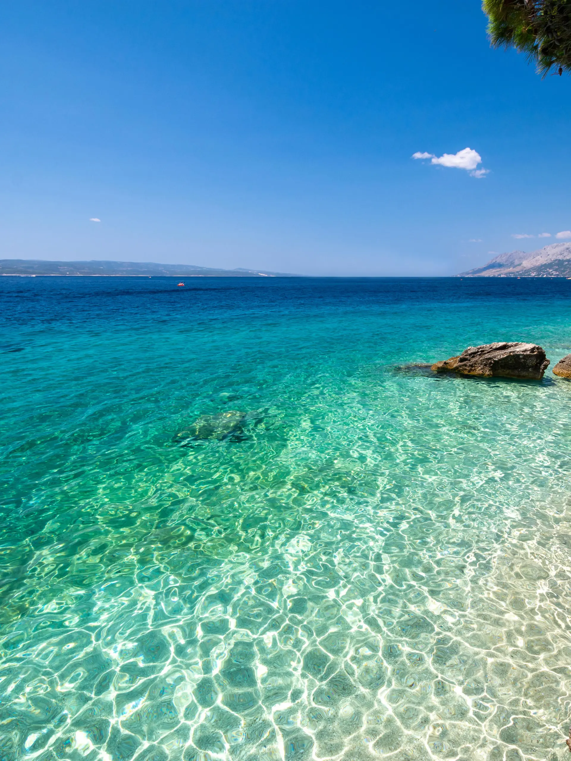 beautiful coast of Adriatic sea on Makarska riviera in Dalmatia region in Croatia