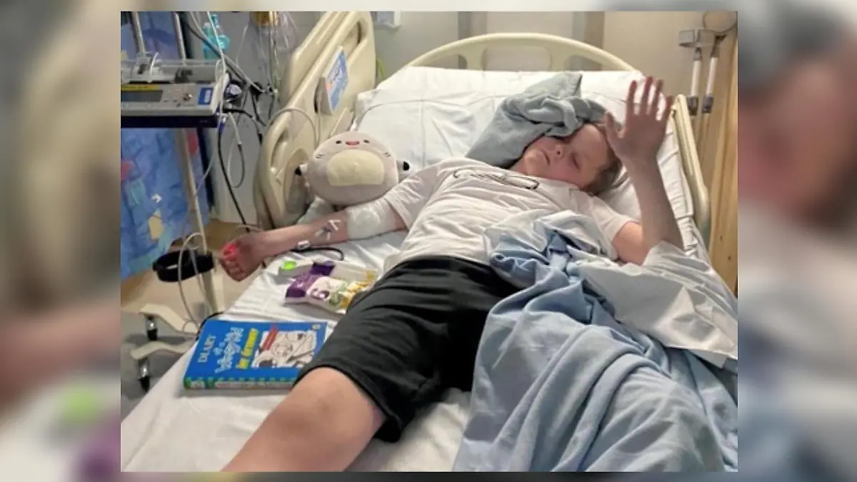 Dillon liegt im Krankenbett