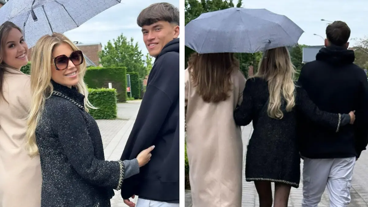 Sylvie Meis genießt die Zeit mit ihrem Sohn Damian van der Vaart und dessen Freundin Romy in Belgien.