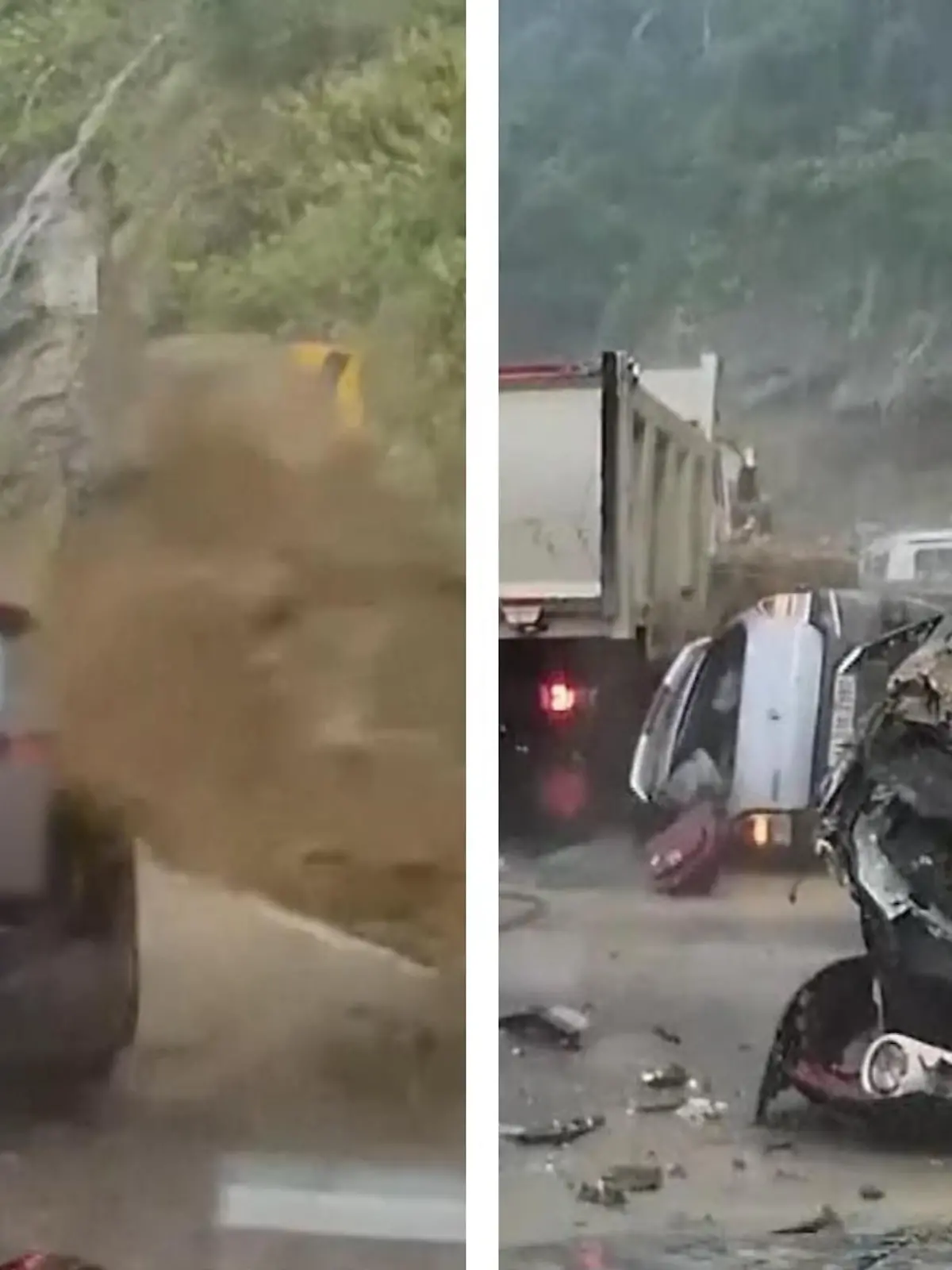 Als die Fahrzeuge auf der Autobahn Kohima-Dimapur am 4. Juli unterwegs sind, rechnet wohl keiner der Insassen mit der Katastrophe. Riesige Felsbrocken stürzen auf die Straße – und treffen mehrere Autos mit voller Wucht.