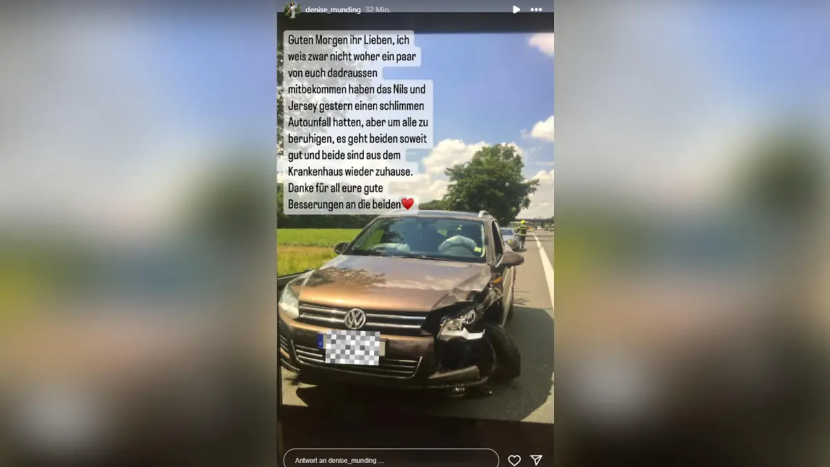 Auto nach dem Unfall