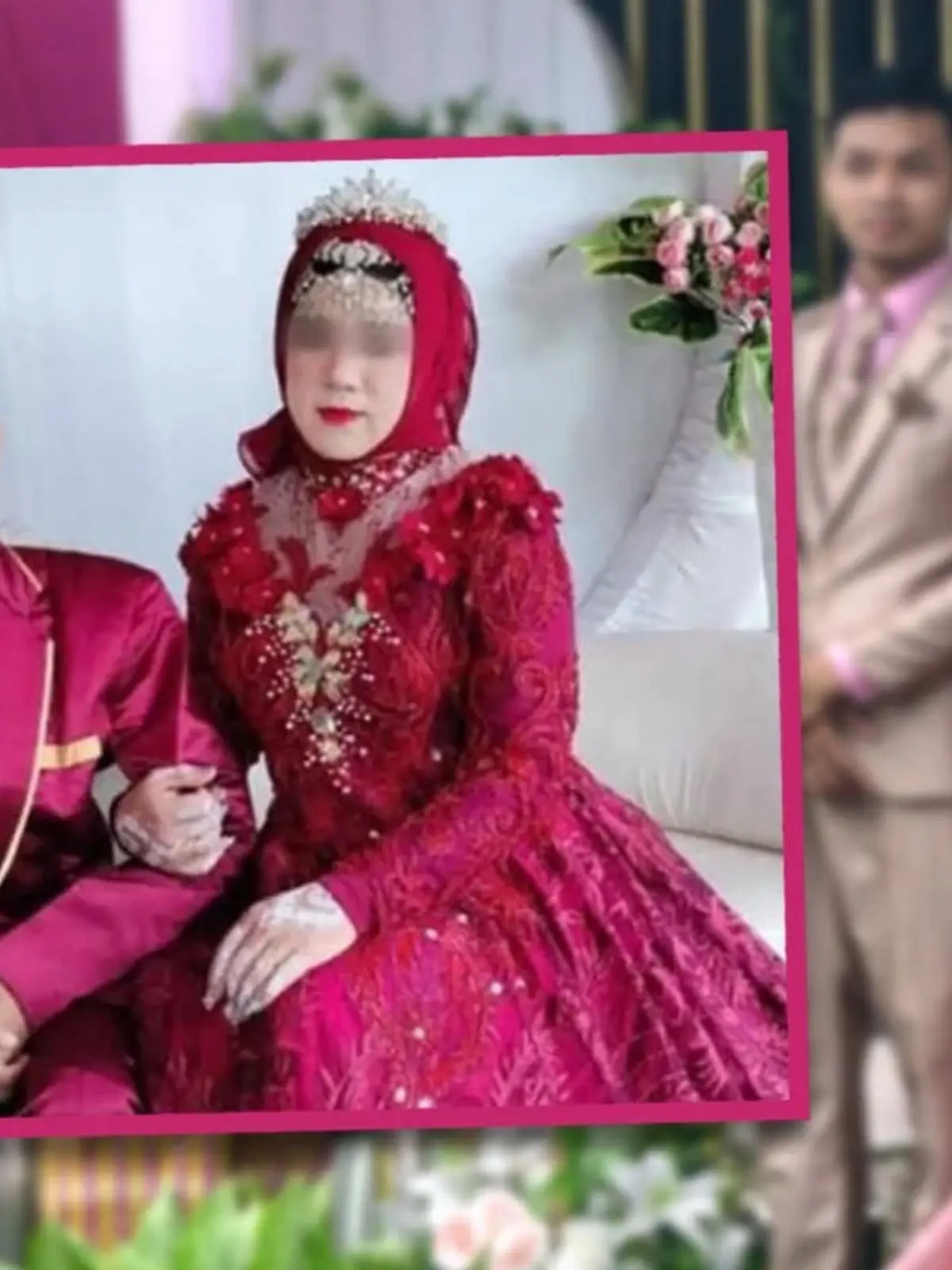 Das vermeintlich glückliche Paar am Tag ihrer Hochzeit.