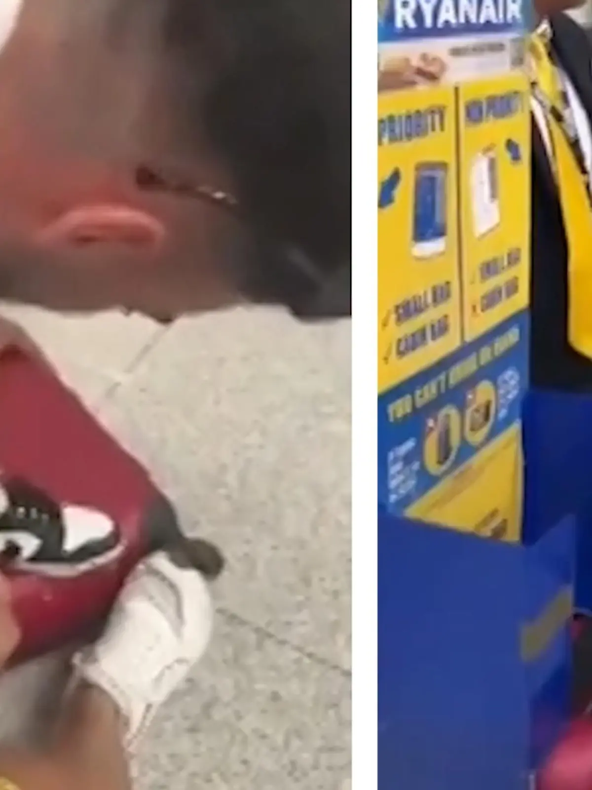Weil sein Koffer nicht den Maßen für die Handgepäckmitnahme entspricht, soll ein Passagier nochmal 70 Euro draufzahlen. So viel hat noch nicht mal sein Flugticket gekostet! Deswegen wendet er kurzerhand einen cleveren Trick an, im Video.