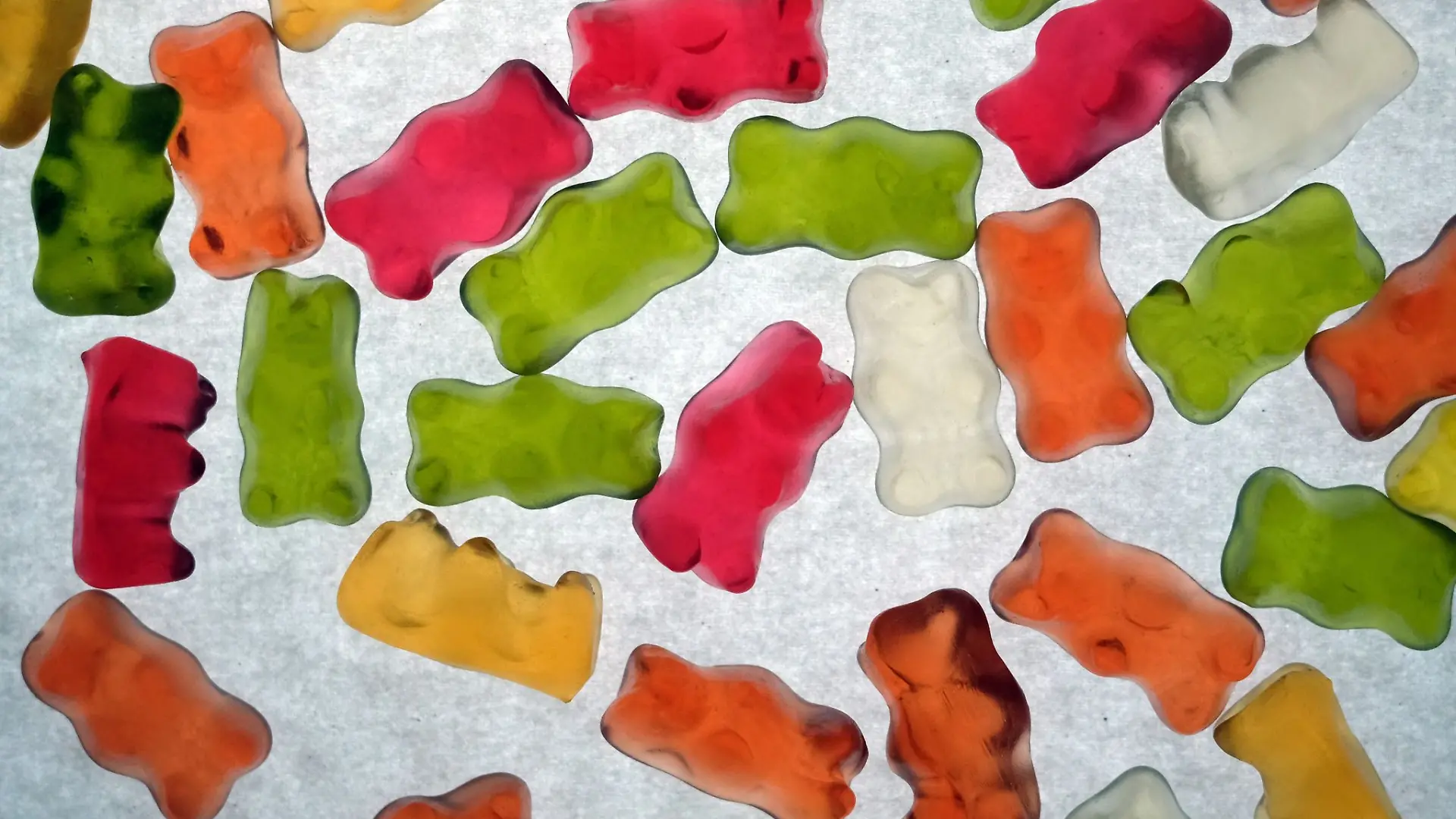 Gummibärchen in einem Haribo-Werk.
